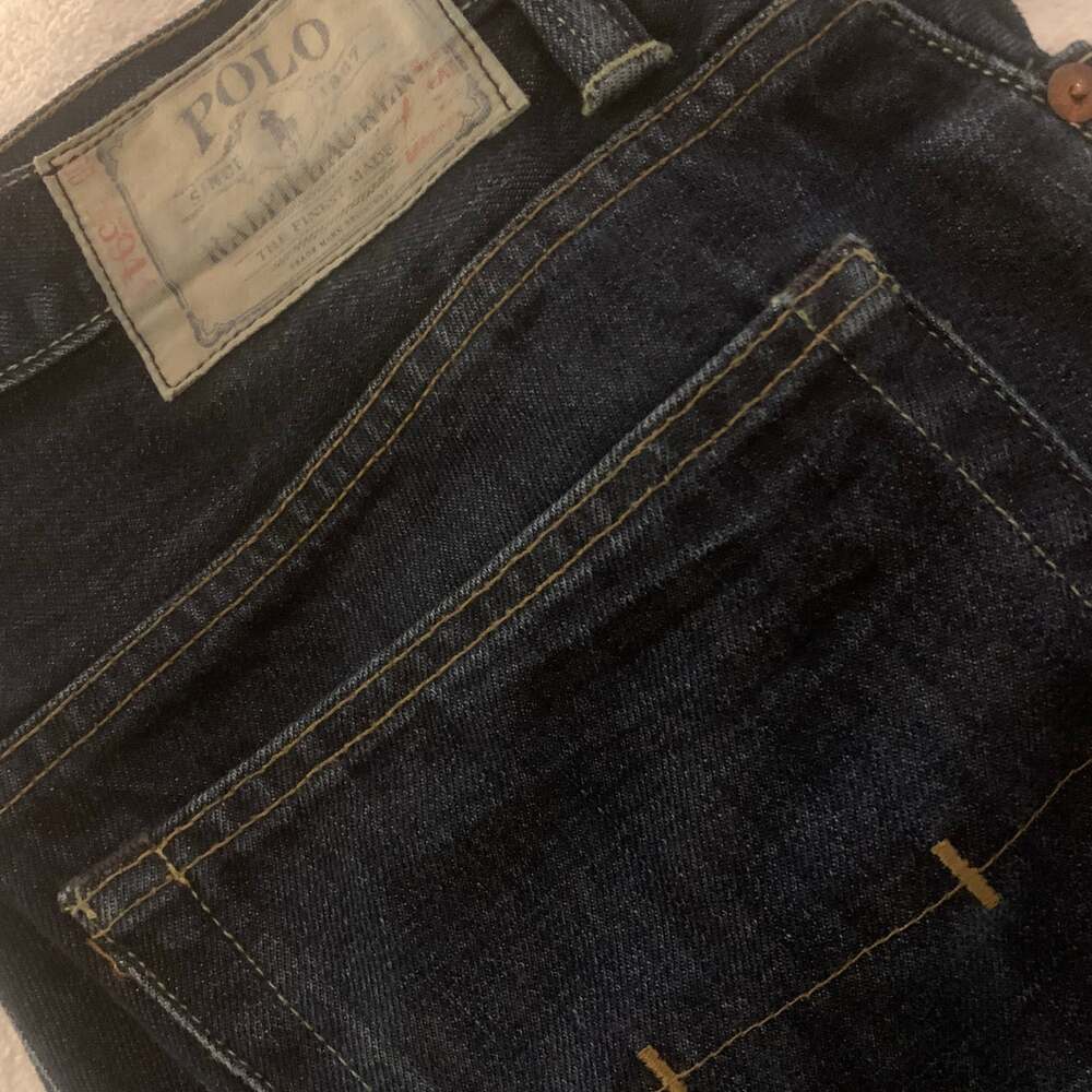 Vintage Polo Ralph Lauren Varick Slim Straight Indigo Denim Jeans